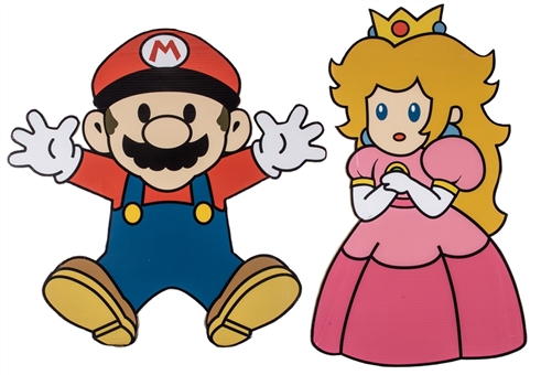 2000 Nintendo 64 Paper Mario Commercial Used Mario & Princess Peach Props - Video Match
